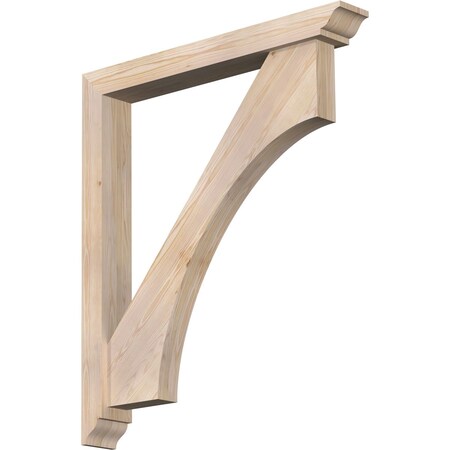 Ekena Millwork Westlake Traditional Smooth Bracket w/ Offset Brace, Douglas Fir, 5 1/2"W x 42"D x 48"H BKT0604X42X48WTL01SDF